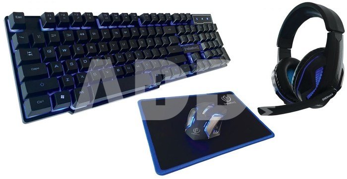 Rebeltec Gaming kit:keyboard+mous +pad+headphone