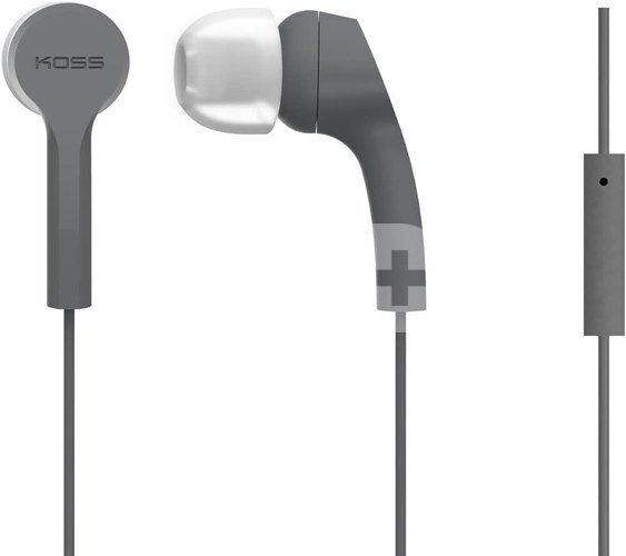 Koss Headphones KEB9iGRY Wired, In-ear, Microphone, Gray
