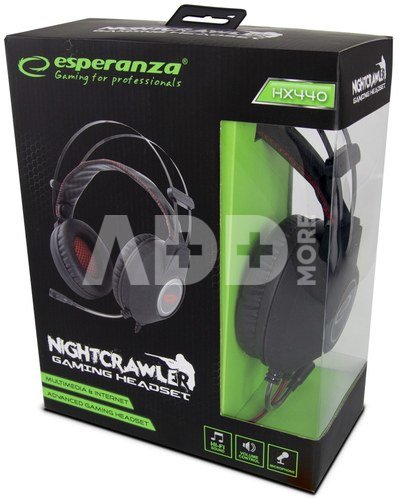 Esperanza Stereo gaming headphones with microphone nightcrawler