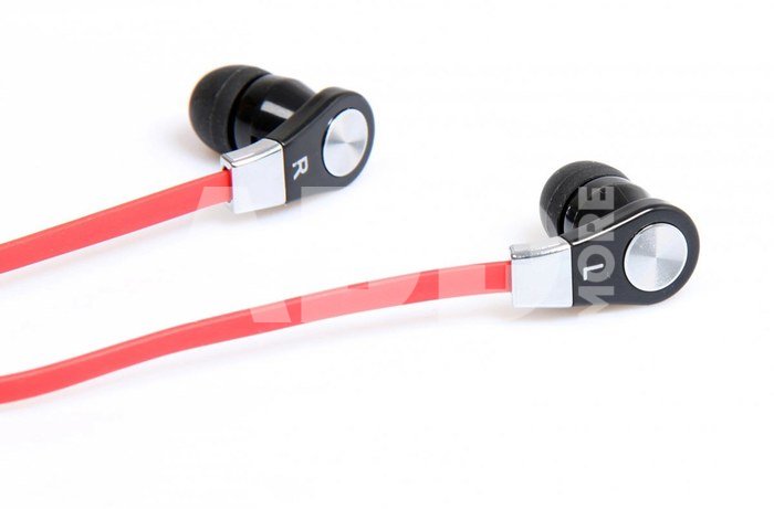 Media-Tech MAGICSOUND DS-2 - STEREO EARPHONES WITH MICROPHONE, BLACK-RED