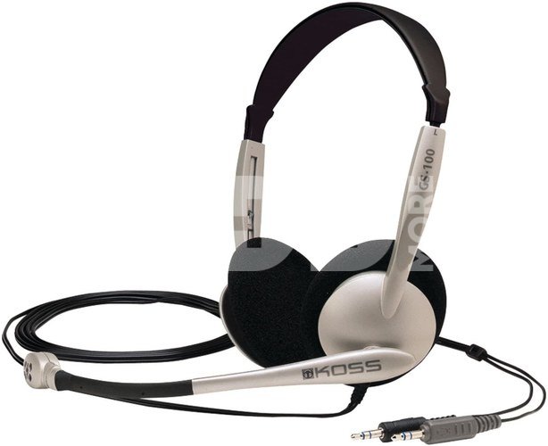 Koss Headphones CS100 Headband/On-Ear, 3.5mm (1/8 inch), Microphone, Black/Gold,