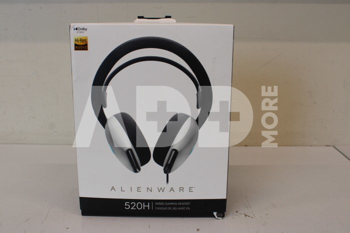 SALE OUT. Dell Alienware Wired Gaming Headset - AW520H (Lunar Light), UNPACKED, USED, MISSING CONNECTOR TRANSITION FROM AUX CABLE | Dell | Alienware Wired Gaming Headset | AW520H | Wired | Over-Ear | UNPACKED, USED, MISSING CONNECTOR TRANSITION FROM AUX CABLE | Noise canceling