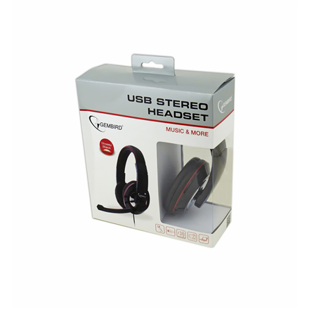 Ausinės Gembird  MHS-U-001 USB headphones  Wired  N/A