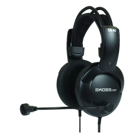 Koss | Headphones | SB40 | Wired | On-Ear | Microphone | Black|194738