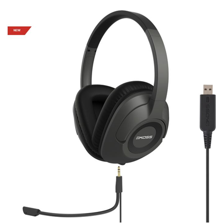 Koss | Headphones | SB42 USB | Wired | On-Ear | Microphone | Black/Grey|193540