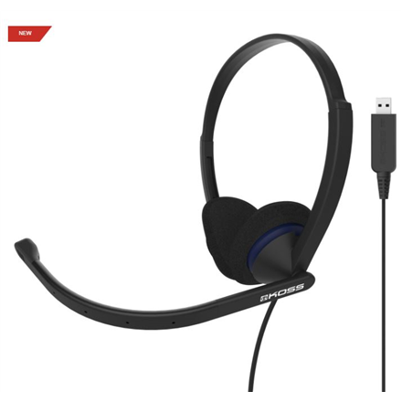 Koss | Headphones | CS200 USB | Wired | On-Ear | Microphone | Black|194390