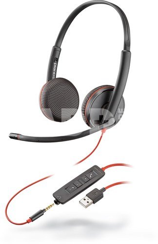 Plantronics Headset Blackwire 3225 C3225 PC USB-A GSM jack 3.5mm stereo BULK