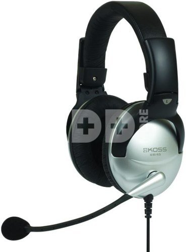 Koss Headphones SB45 Headband/On-Ear, 3.5mm (1/8 inch), Microphone, Silver/Black, Noice canceling,
