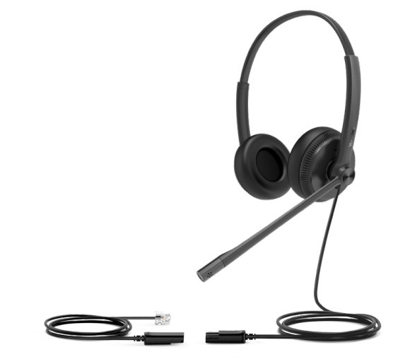 Yealink YHS34 Lite Laisvų rankų įranga Vielinis Su lankeliu Calls/Music Juoda