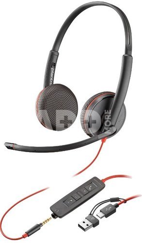 POLY Blackwire 3225 USB-C/A Headset+3,5mm 8X229A