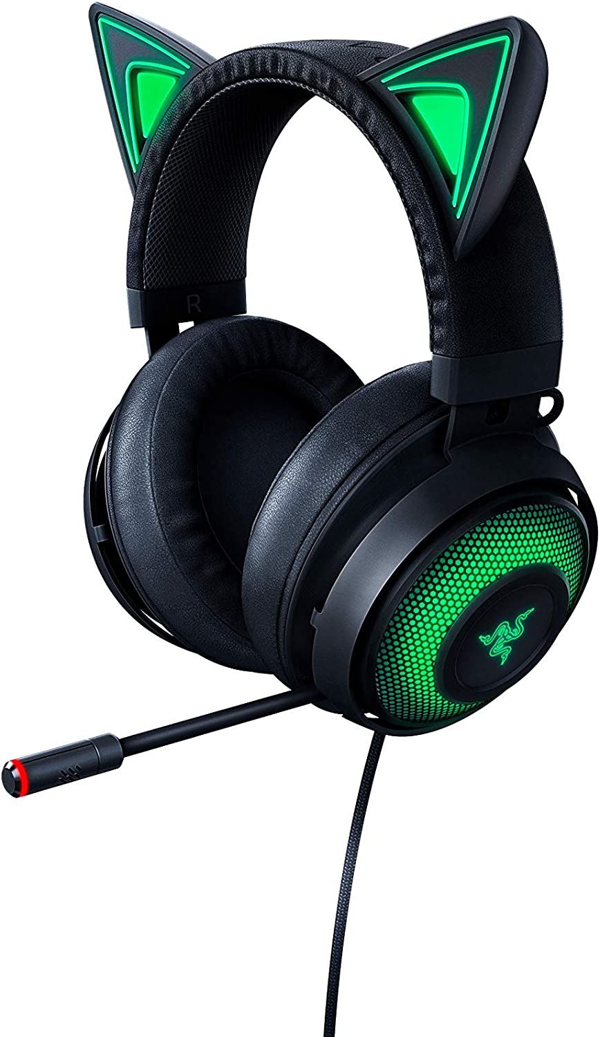 Razer žaidimų ausinės Kraken Kitty Ed. - Juoda