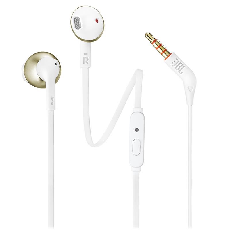 Ausinės JBL T205 į ausis, auksinės