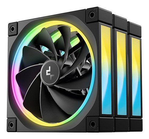 DeepCool FL12R-3 IN 1 Kompiuterio korpusui Ventiliatorius 12 cm Juoda 3 vnt