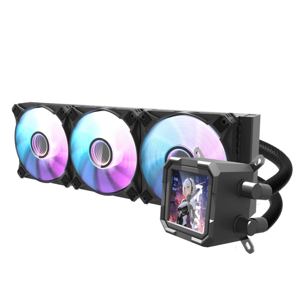 Darkflash DV360S Procesoriaus (CPU) Vandens Aušintuvas Su LCD - Juodas