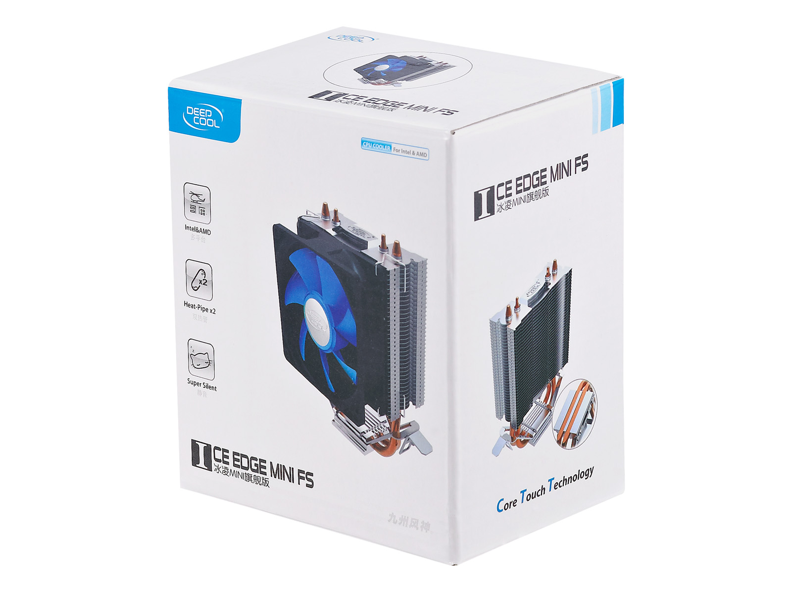Deepcool "Ice Edge Mini FS" universal cooler, 2 heatpipes, Intel LGA1700/1200/1151/1150/1155 and AMD AM5/AM4 | Universal | Deepcool | "Iceedge mini FS" | Universal