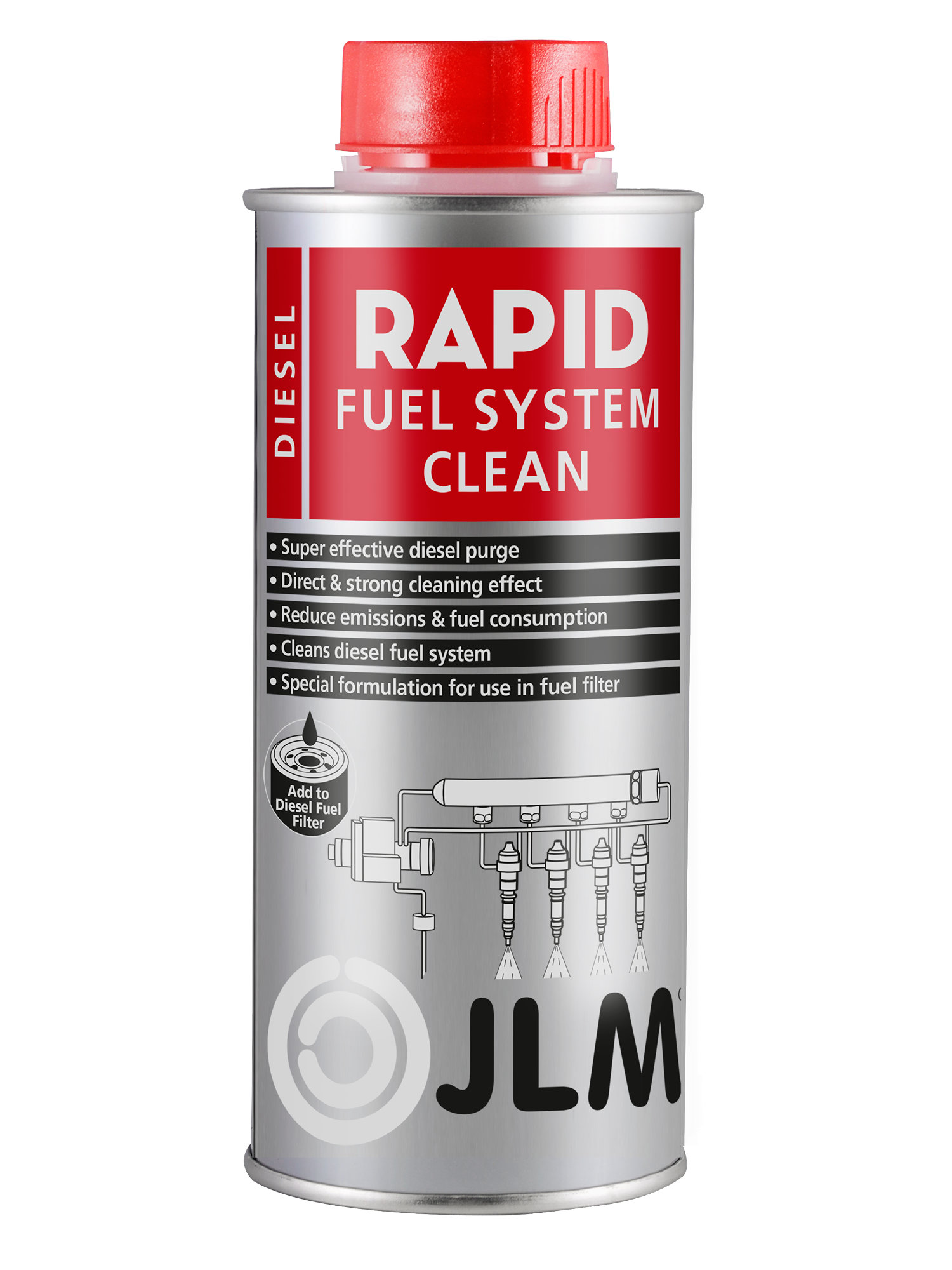 Kuro sistemos valiklis Diesel Rapid Fuel System 500ml JLM J02330