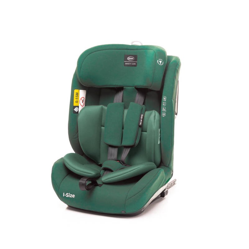Automobilinė kėdutė vaikams GO-FIX 76-150 cm, tamsiai žalia