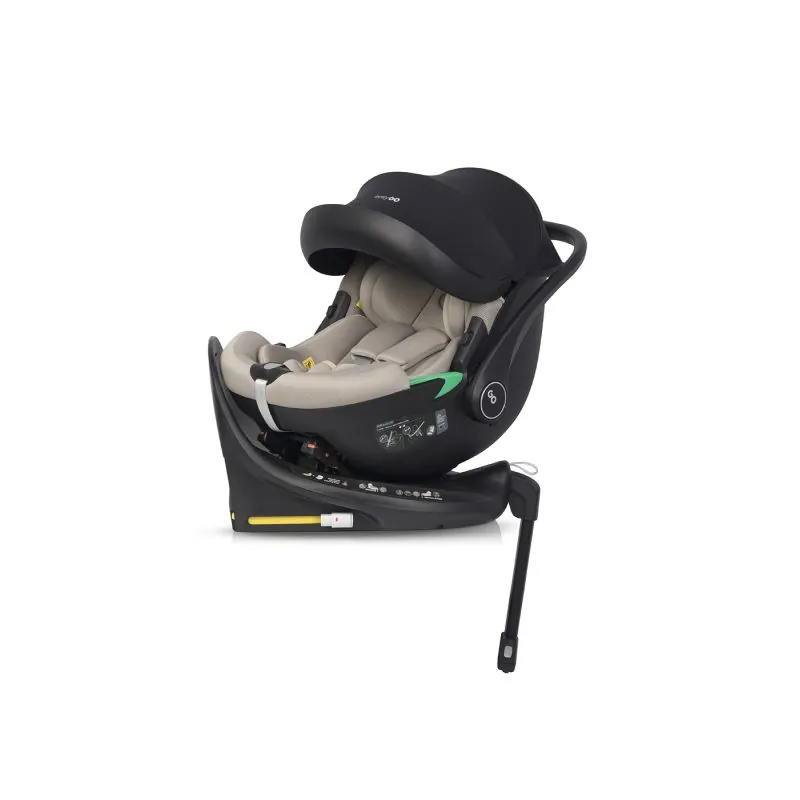 Pasisukanti autokėdutė su isofix baze Easy go Buz Pro I-size 0-13, Taupe