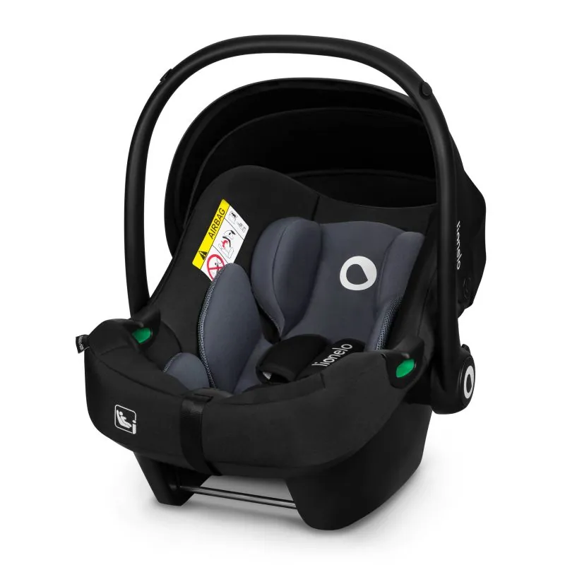 Autokėdutė Lionelo Astrid I-size 0-13 kg., Black grey