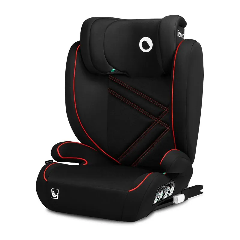 Automobilinė kėdutė Lionelo Hugo I-size, 15-36 kg, Sporty black red