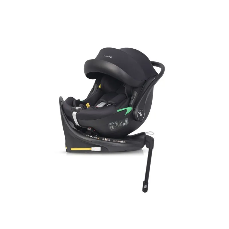 Pasisukanti autokėdutė su isofix baze Easy go Buz Pro I-size 0-13, Ink