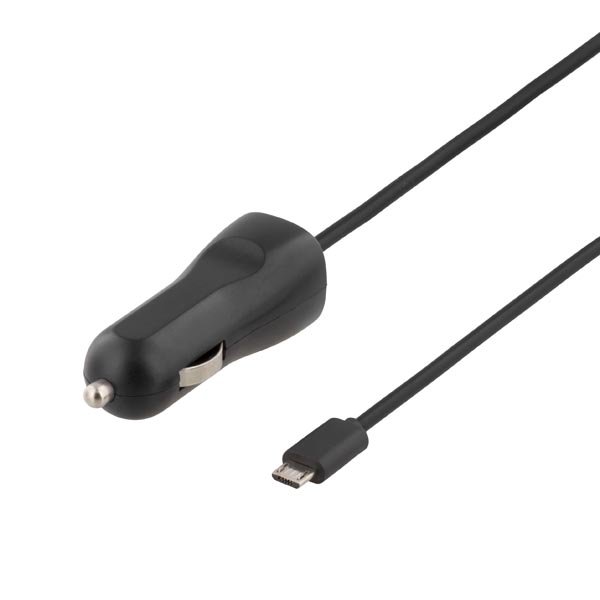 Auto įkroviklis DELTACO 2.4A, microUSB / USB-CAR74