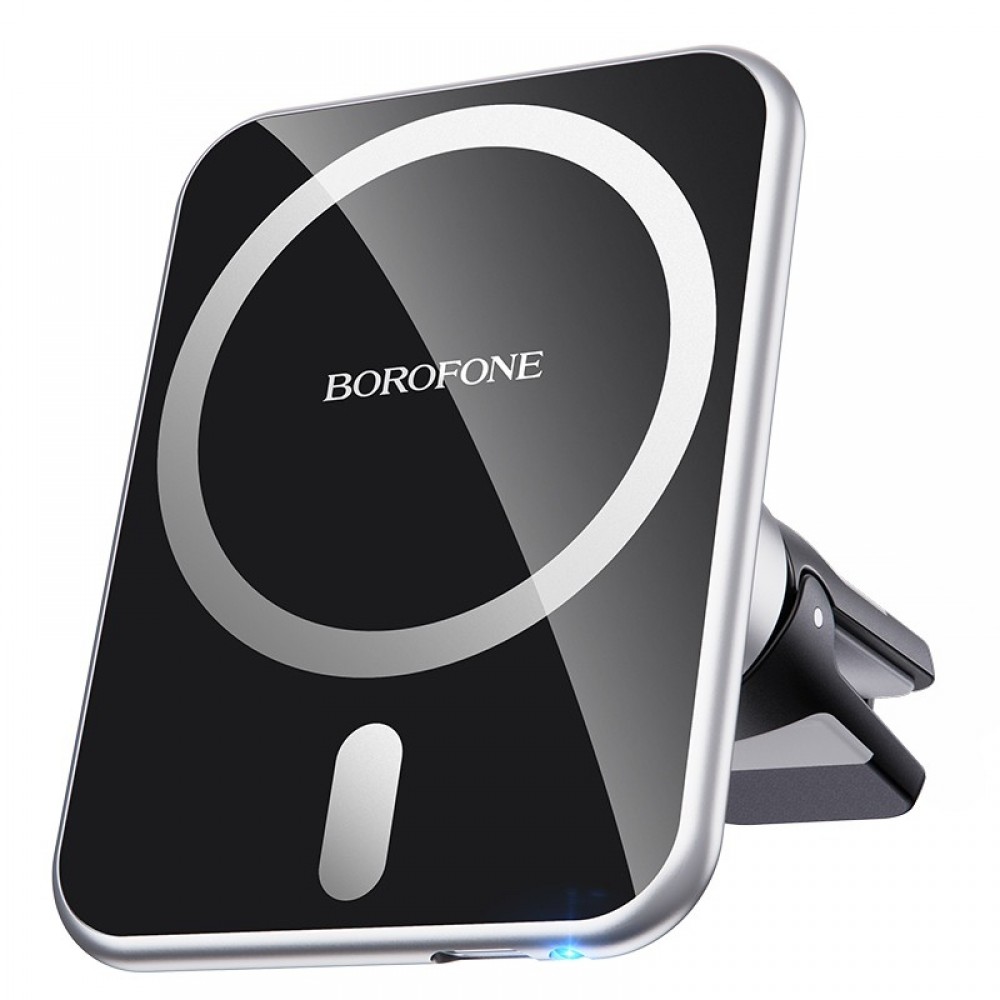 Įkroviklis-laikiklis automobilinis belaidis Borofone BH43 Xperience Magsafe 15W magnetinis, juodas