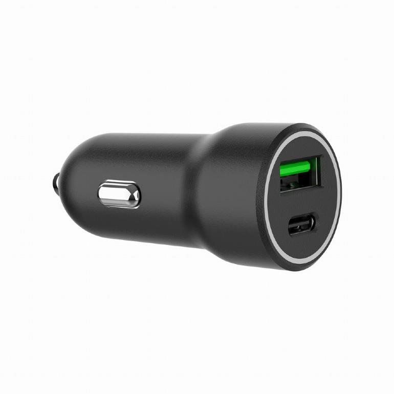 Mob.telefono auto įkroviklis GEMBIRD USB 2PORT/TA-UC-A2PDQC20-CAR-01