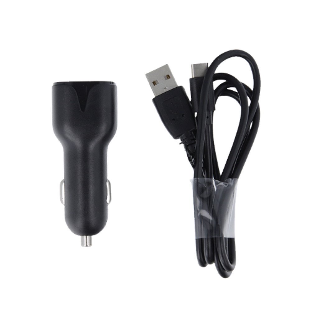 Automobilio įkroviklis USB MAXPOWER Fast Charge 2.1A + Type-C Cable By Maxlife.black