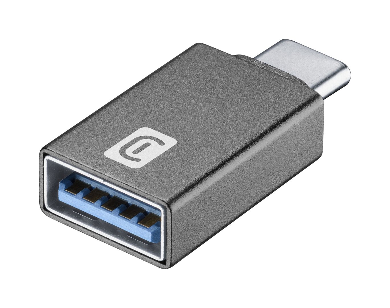 Auto įkroviklis CELLULARLINE USB-C į USB-A, juodas