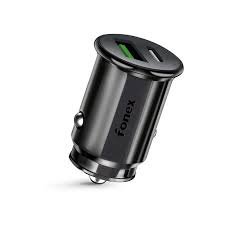 Car Charger 36W USB + Type-C PD By Fonex Black