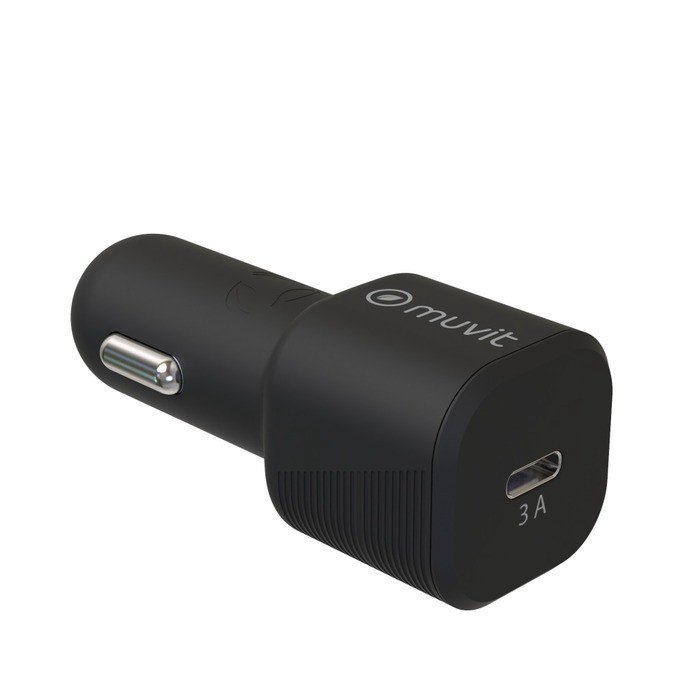 Car Charger PD 20W 3.0A Type-C By Muvit Black
