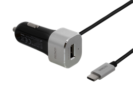 Auto įkroviklis DELTACO 5.4A, 12-18V, USB / USBC-CAR100