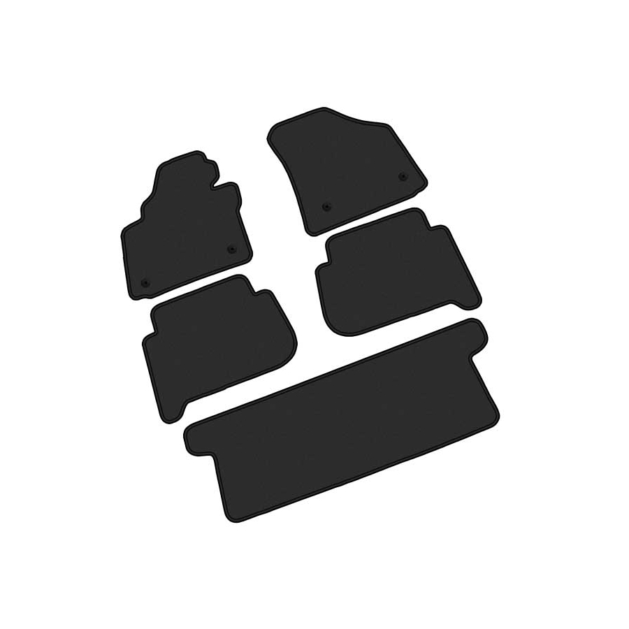 Tekstiliniai kilimėliai VOLKSWAGEN TOURAN (7 vietų) 2003-2015 (3 eilės)