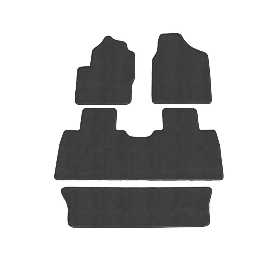 Tekstiliniai kilimėliai VOLKSWAGEN SHARAN (7 vietų) 2000-2009 (3 eilės)