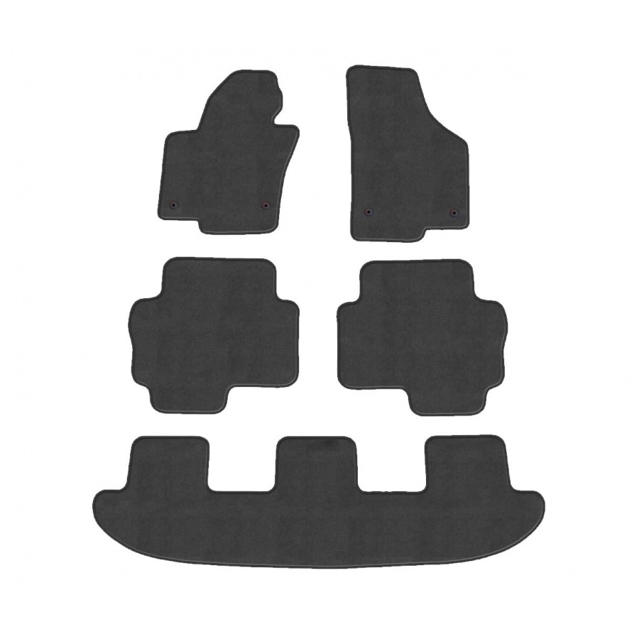 Tekstiliniai kilimėliai VOLKSWAGEN SHARAN (7 vietų) 2010→ (3 eilės)