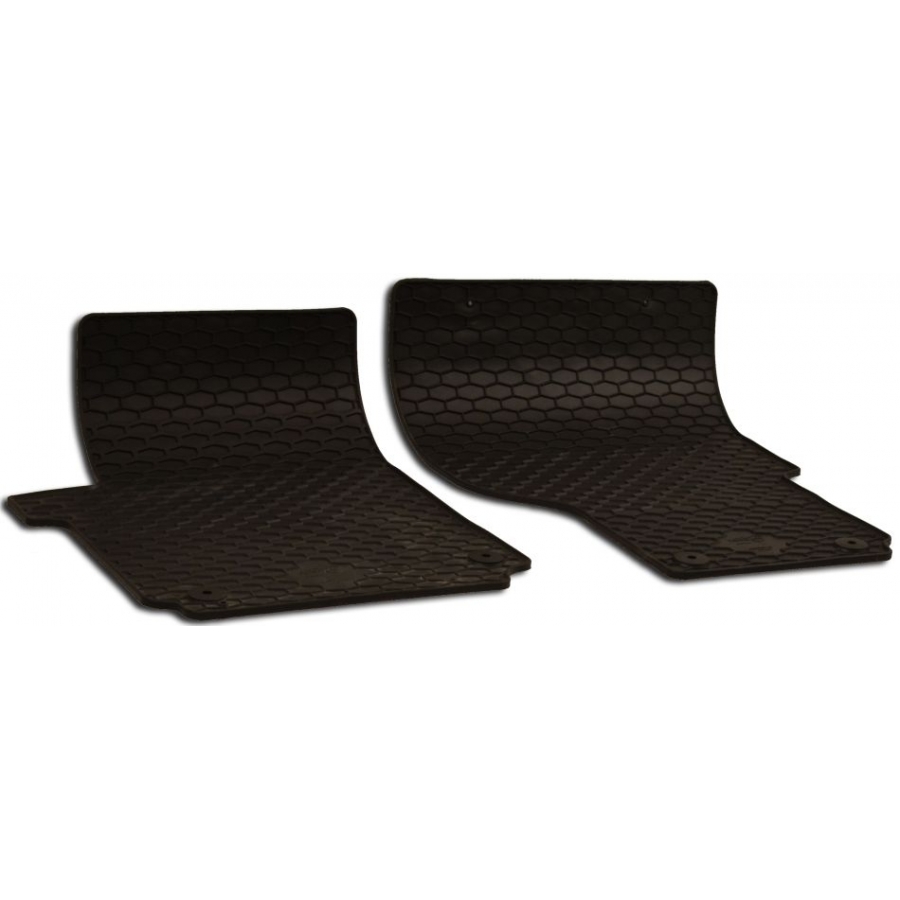 Guminiai kilimėliai VOLKSWAGEN Amarok 2009-2021 (Priekiniai, Su originaliais tvirtinimais, Juodos spalvos)