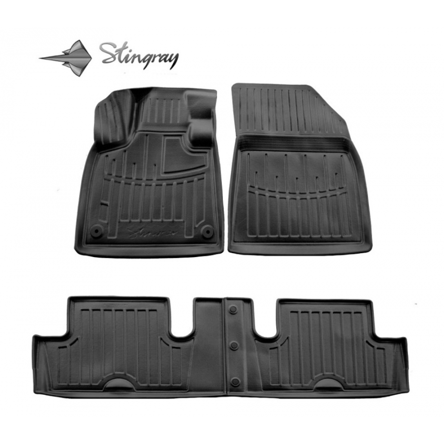 Guminiai 3D kilimėliai CITROEN C4 Grand Picasso 2013-2022 (Juodos spalvos)