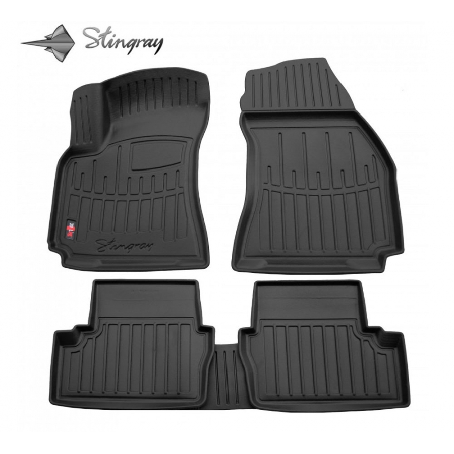 Guminiai 3D kilimėliai OPEL Zafira A 1999-2005 (Juodos spalvos)