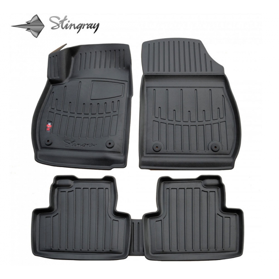 Guminiai 3D kilimėliai OPEL Zafira C Tourer 2011-2019 (Juodos spalvos)