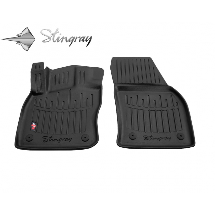 Guminiai 3D kilimėliai VOLKSWAGEN Caddy IV 2020→ (Priekiniai, Juodos spalvos)