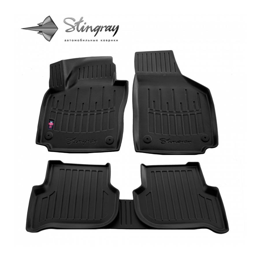 Guminiai 3D kilimėliai VOLKSWAGEN Golf Plus 2004-2014 (Juodos spalvos)