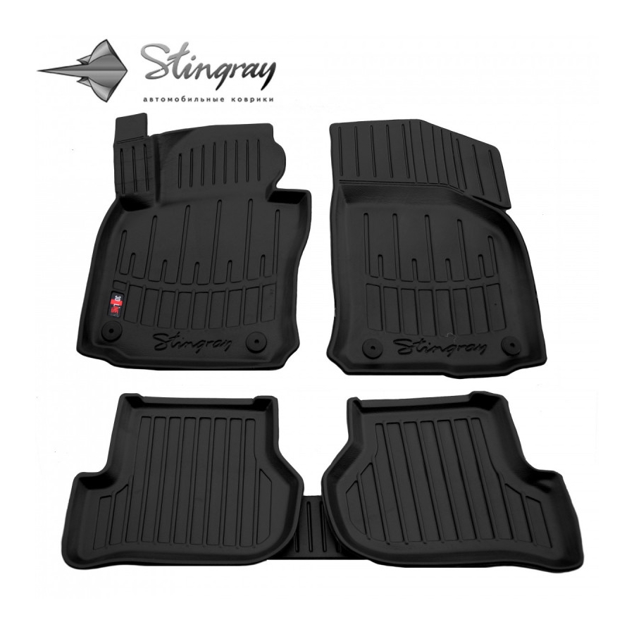Guminiai 3D kilimėliai VOLKSWAGEN Golf V 2003-2008 (Juodos spalvos)