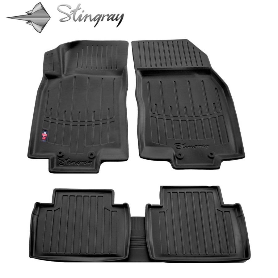 Guminiai 3D kilimėliai NISSAN X-Trail T32 2014-2020 (Juodos spalvos)