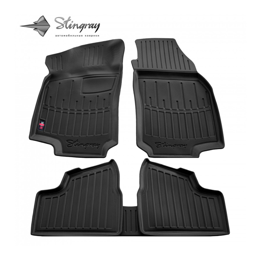Guminiai 3D kilimėliai OPEL Astra G 1998-2004 (Juodos spalvos)