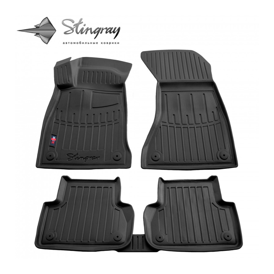 Guminiai 3D kilimėliai AUDI A4 (B9) 2015→ (Juodos spalvos)