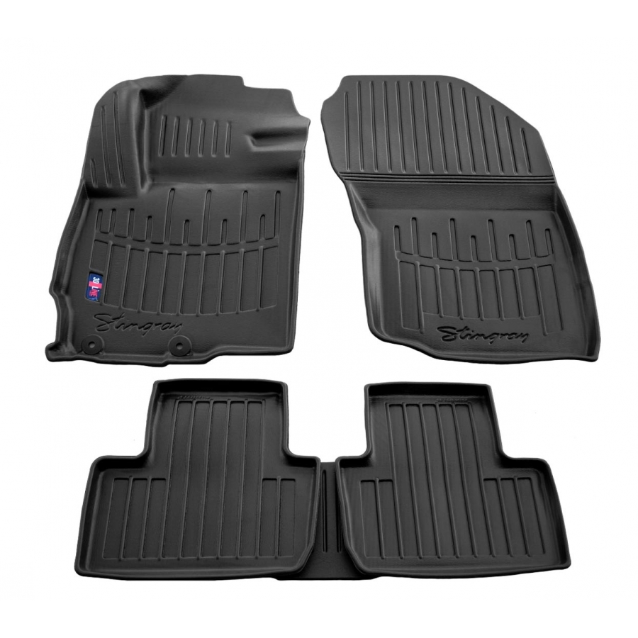 Guminiai 3D kilimėliai CITROEN C4 Aircross 2012-2017 (Juodos spalvos)