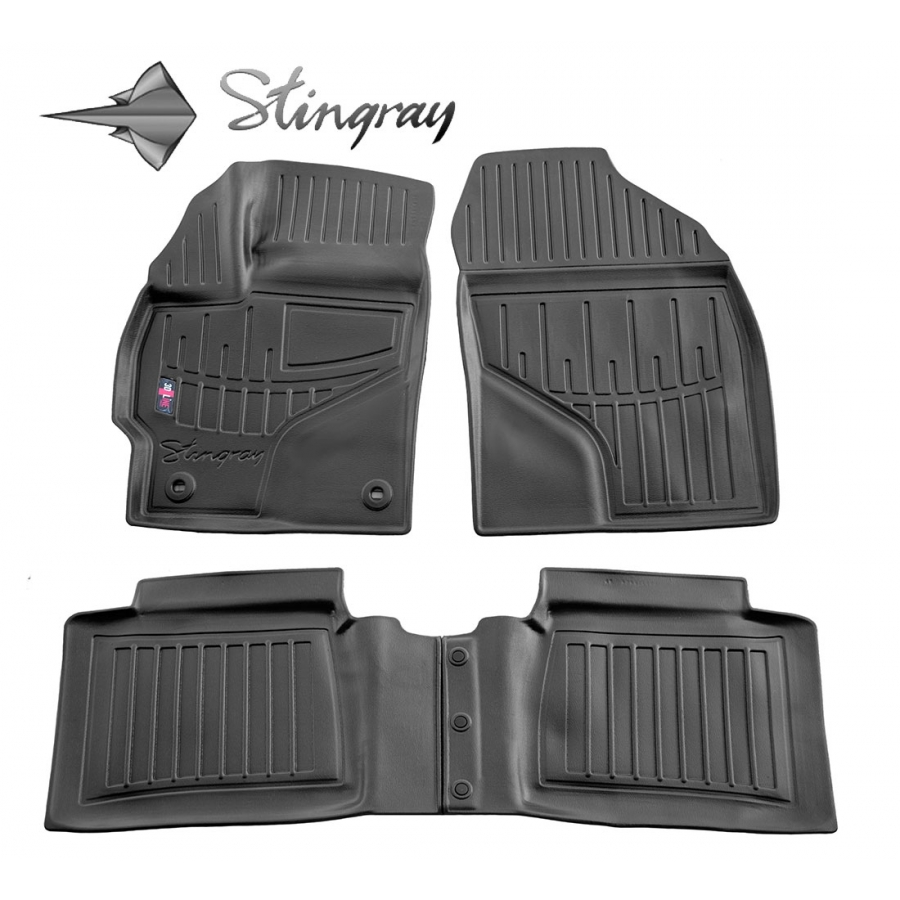 Guminiai 3D kilimėliai TOYOTA Prius ZHW30 2009-2015 (Juodos spalvos)