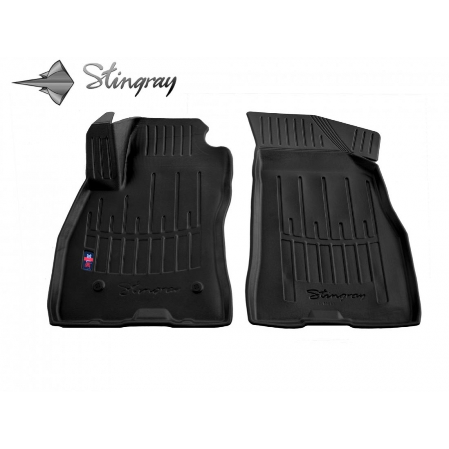 Guminiai 3D kilimėliai OPEL Combo D 2011-2018 (Priekiniai, Juodos spalvos)
