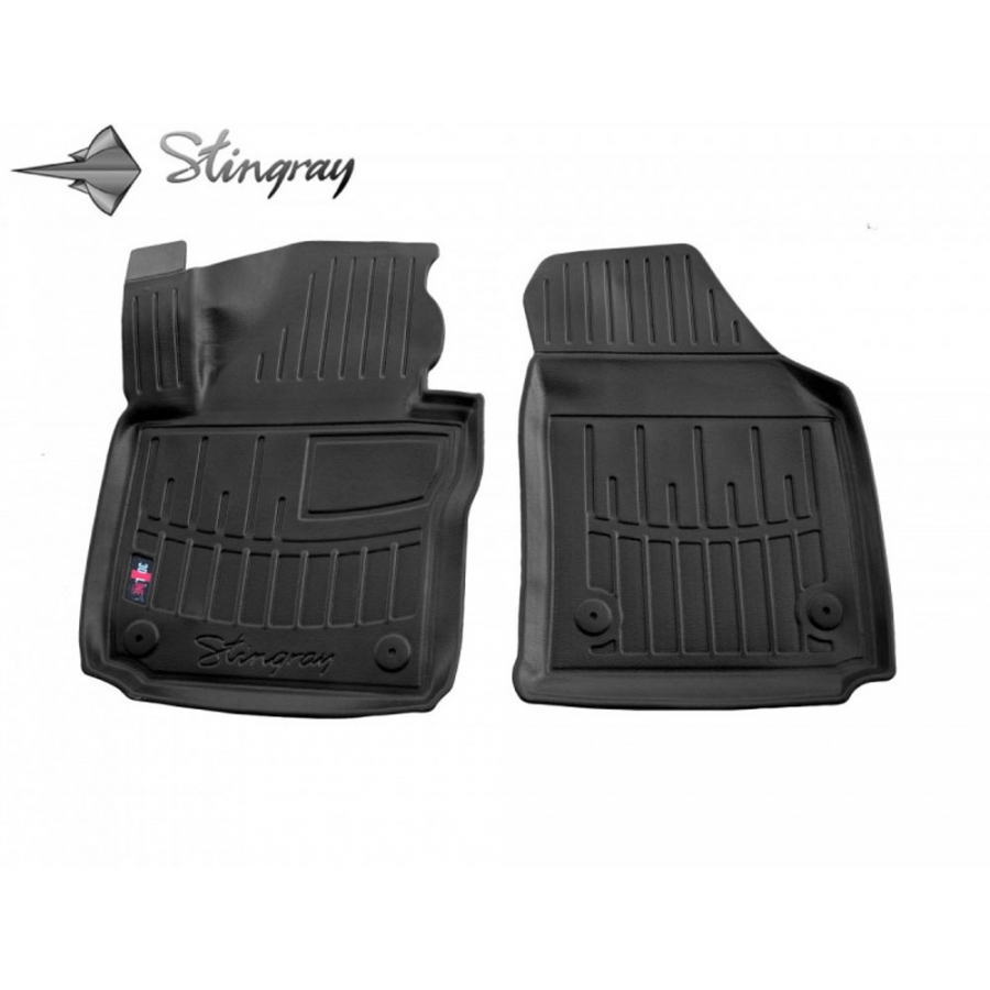 Guminiai 3D kilimėliai VOLKSWAGEN Caddy 2K 2003-2020 (Priekiniai, Juodos spalvos)